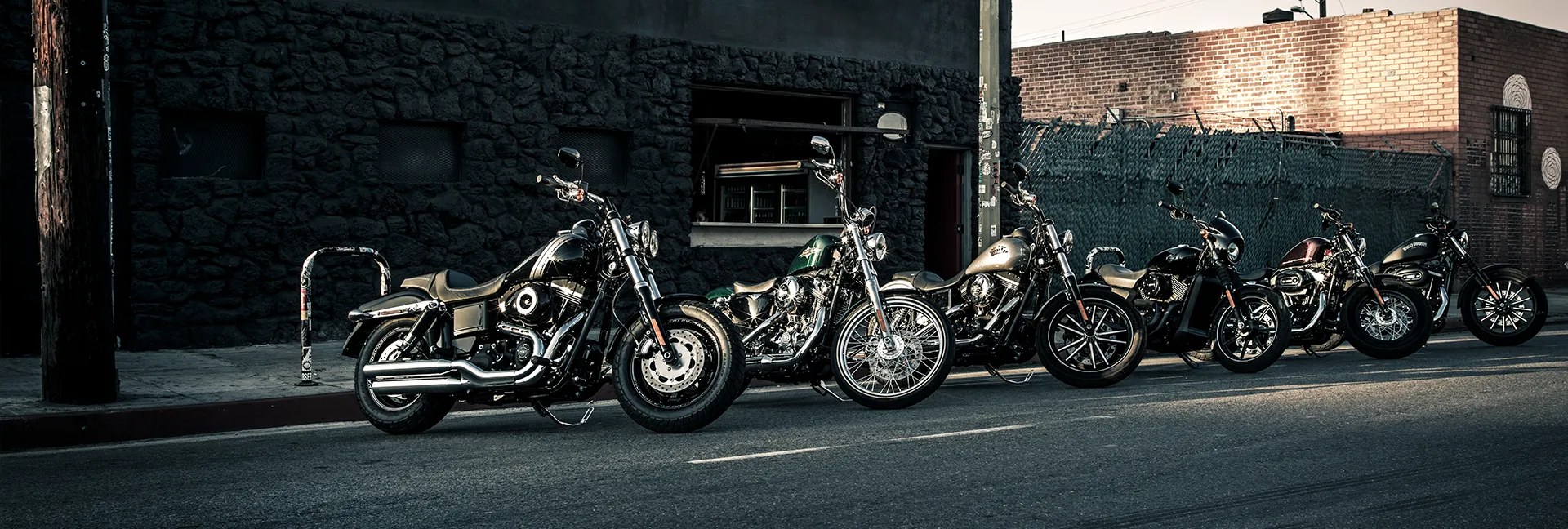 Un motociclistas en Moto de Lujo Harley Davidson, en la ciudad de noche a toda velocidad